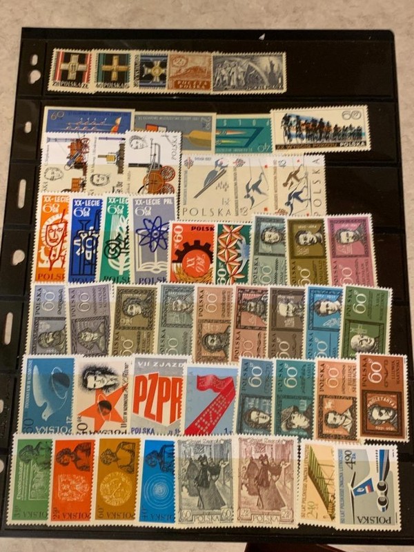 Poland Postage Lot All Different Approx 49 Stamps Mint Hinged SKU#34949