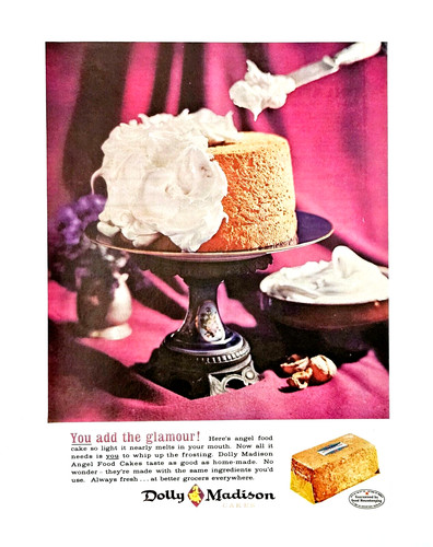 Vintage Dolly Madison cake ad original 1962 angel food dessert advertisement