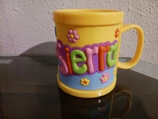 Name: SIERRA - NEW Personalized Childs Kids Mug Cup Plastic 3D John Hinde
