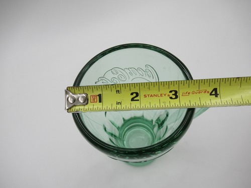 Vintage Coca-Cola Green Libbey Thick Glass Mugs (2) "Look" - Picture 4 of 5