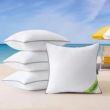 MIULEE 20x20 Outdoor Throw Pillow Inserts Pack of 4 Water Resistant Waterproof