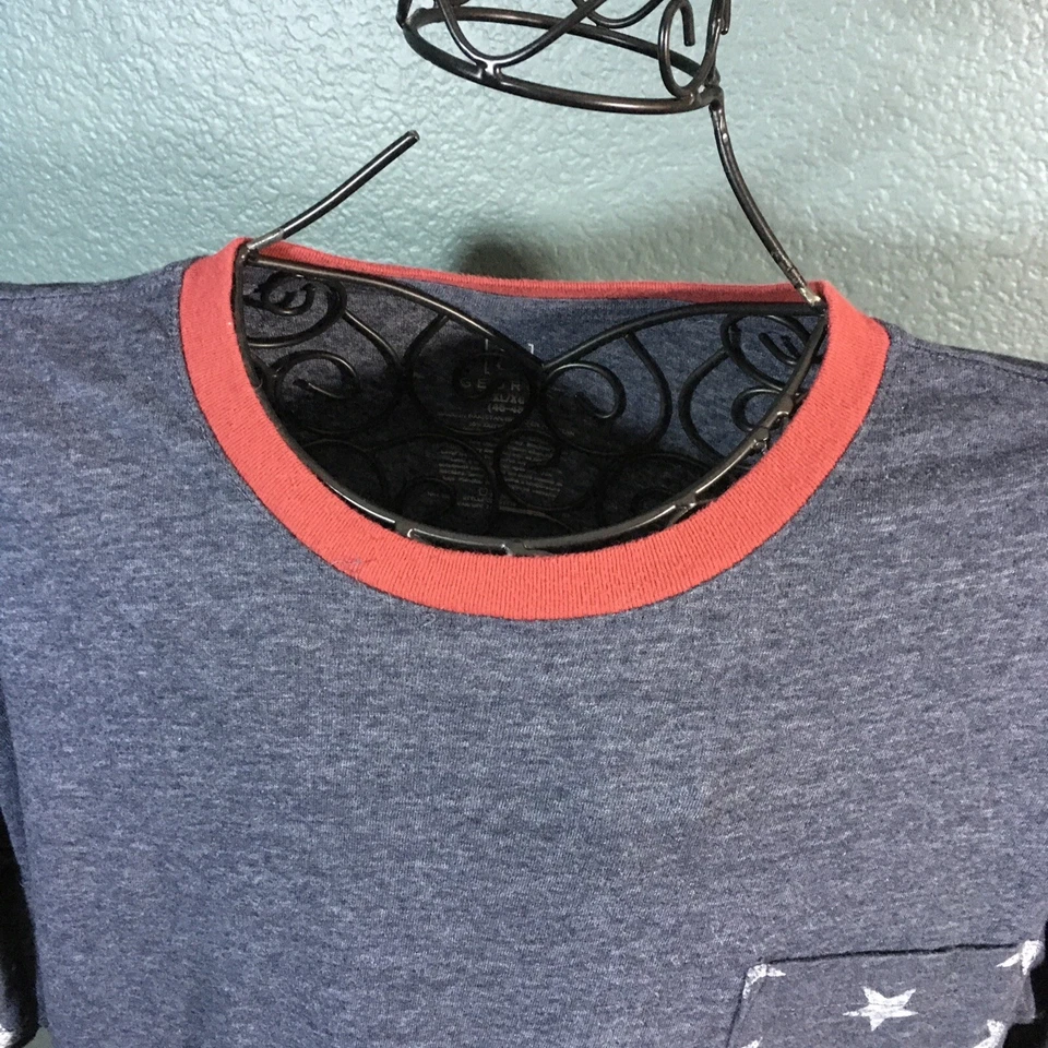 George 男式短袖 T 恤 T 短袖灰色带星星 XL 码 (46-48) — 第 4/4 张图片