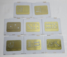 Lot of 8 SIZZIX Simple Impressions Embossing Folders DOMINO THEMED Numbers