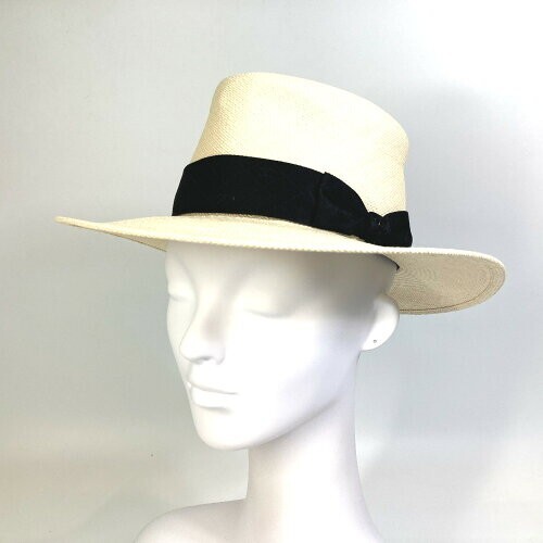 AUTH CHANEL STRAW HAT COCO MARK NATURAL100% STRAW S SIZE  display picture 3