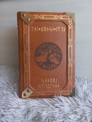 ''Die Prosa Edda'' - Handgefertigtes Echtleder gebundenes nordisches Mythologiebuch 