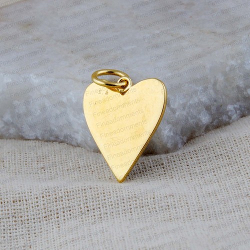 Black Enamel P Initial 925 Sterling Silver Gold Plated HEART Pendant Jewelry NEW - Picture 7 of 9