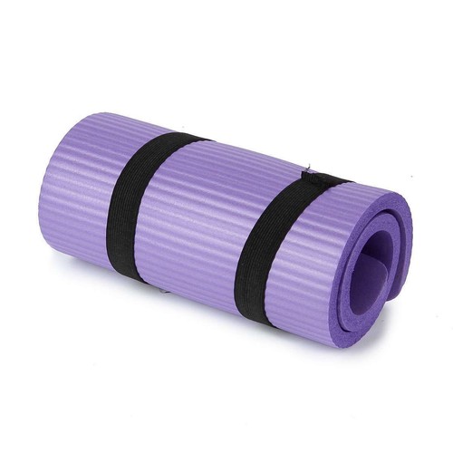 Tappetini Yoga Extra Spessi 15mm Esercizio Palestra Fitness Tappetino Antiscivolo con Cinghia di Trasporto US - Foto 13 di 15