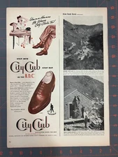 1946 Vintage City Club International Shoe Company Mens Shoes Peters Print Ad F2