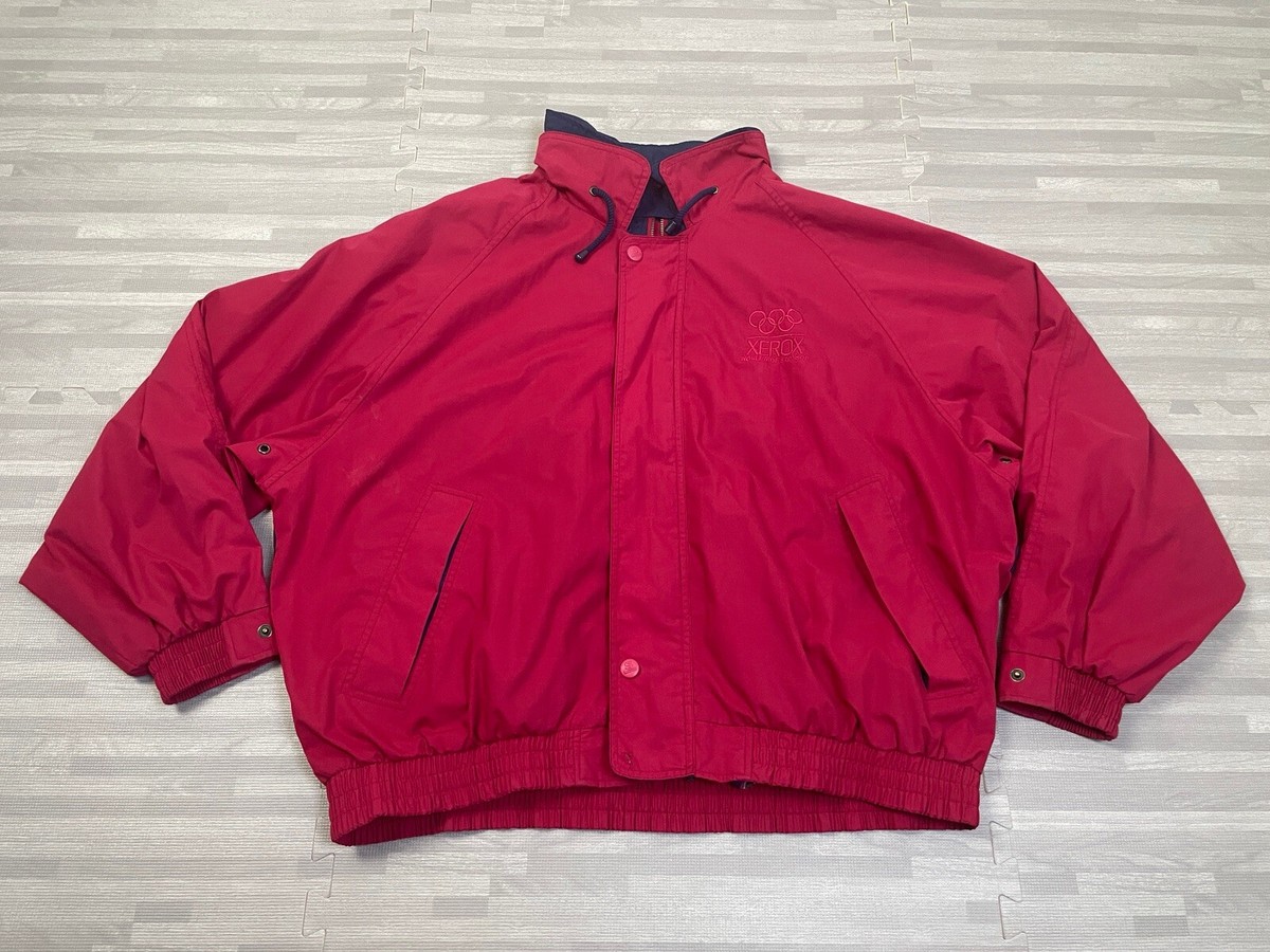 【希少】Sports Jacket Vintage 90s Swingster Olympic Xerox Mens 2XL Jacket Embroidered