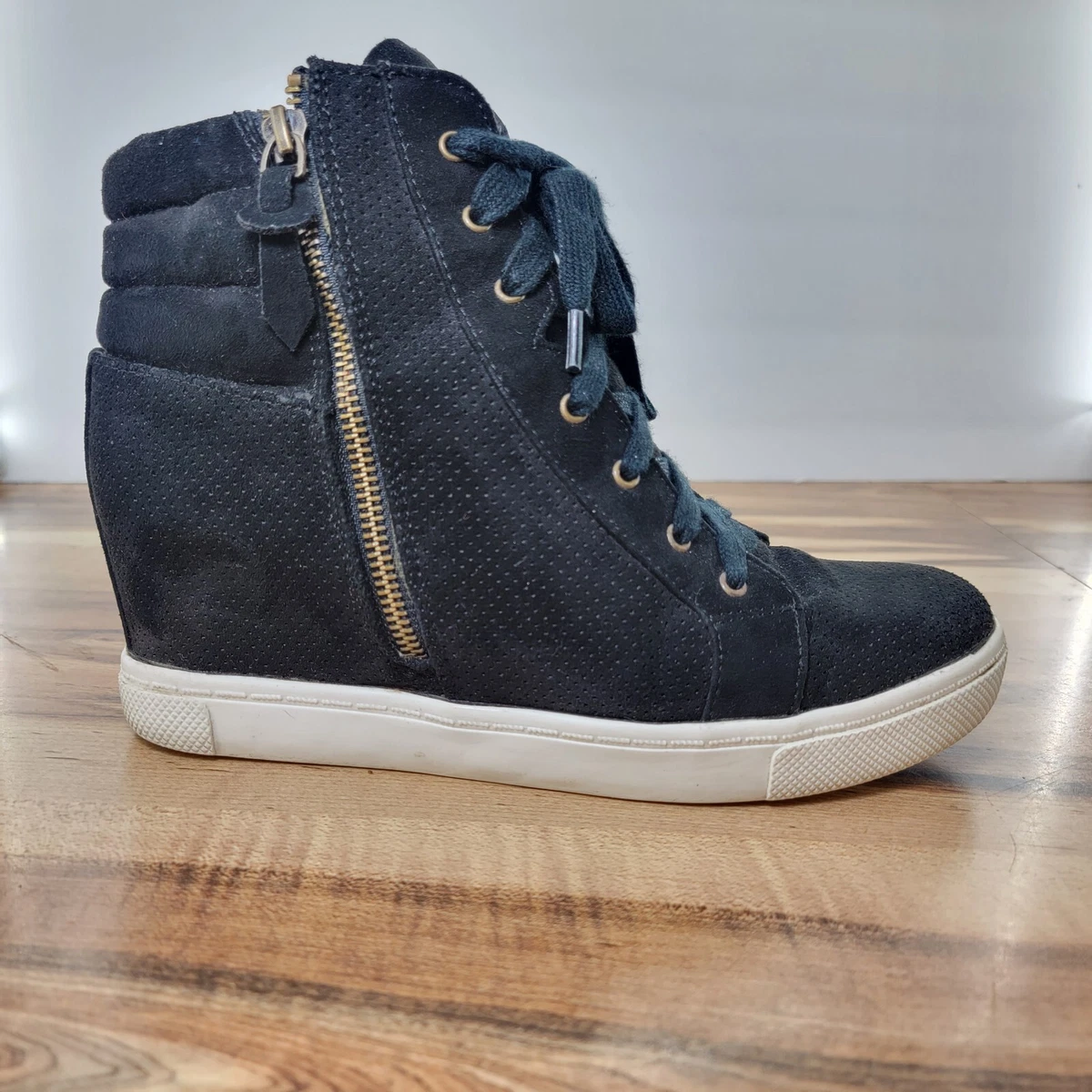 High top wedge sneakers steve madden cheap