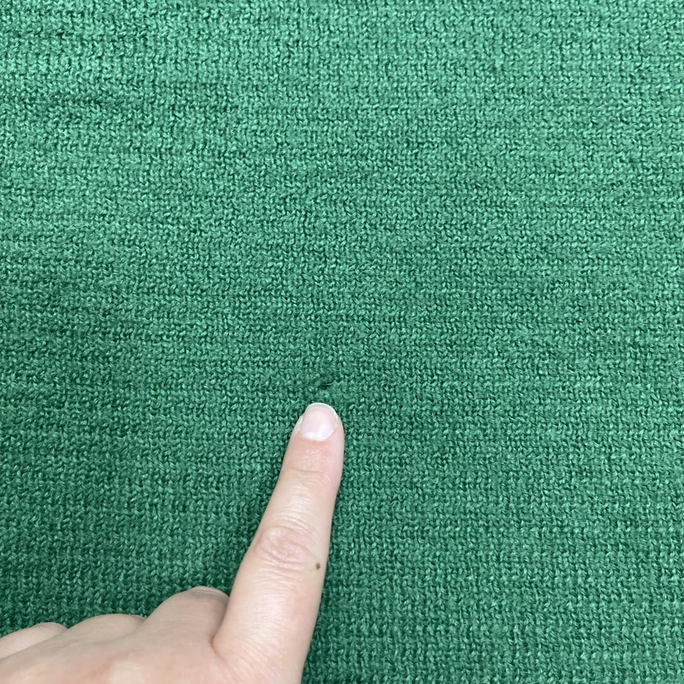 Suéter Vintage Boston Traders Talla Grande Lana Cuello Alto Negro Verde Foto 3 de 4