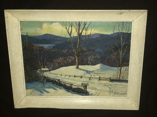 1961 G A Richards Winter Landscape Oil Painting On Canvas Board Framed Art Vtg Ebay 1961 G A Richards Winter Landscape Oil Painting On Canvas Board Framed Art Vtg Ebay