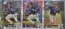 2017 Bowman Chrome FERNANDO TATIS JR PURPLE SHIMMER REFRACTOR 3 ROOKIE CARD LOT