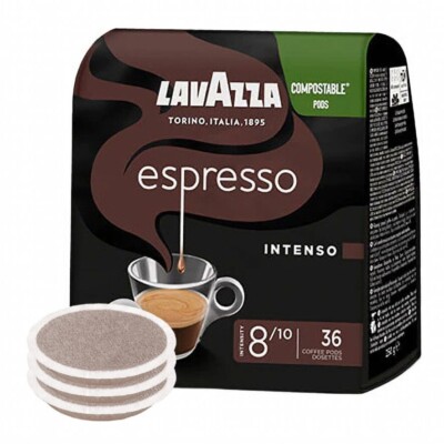 LAVAZZA Coffee PADS Espresso INTENSO-XL 36 pads-for SENSEO machines-SHIPS FREE