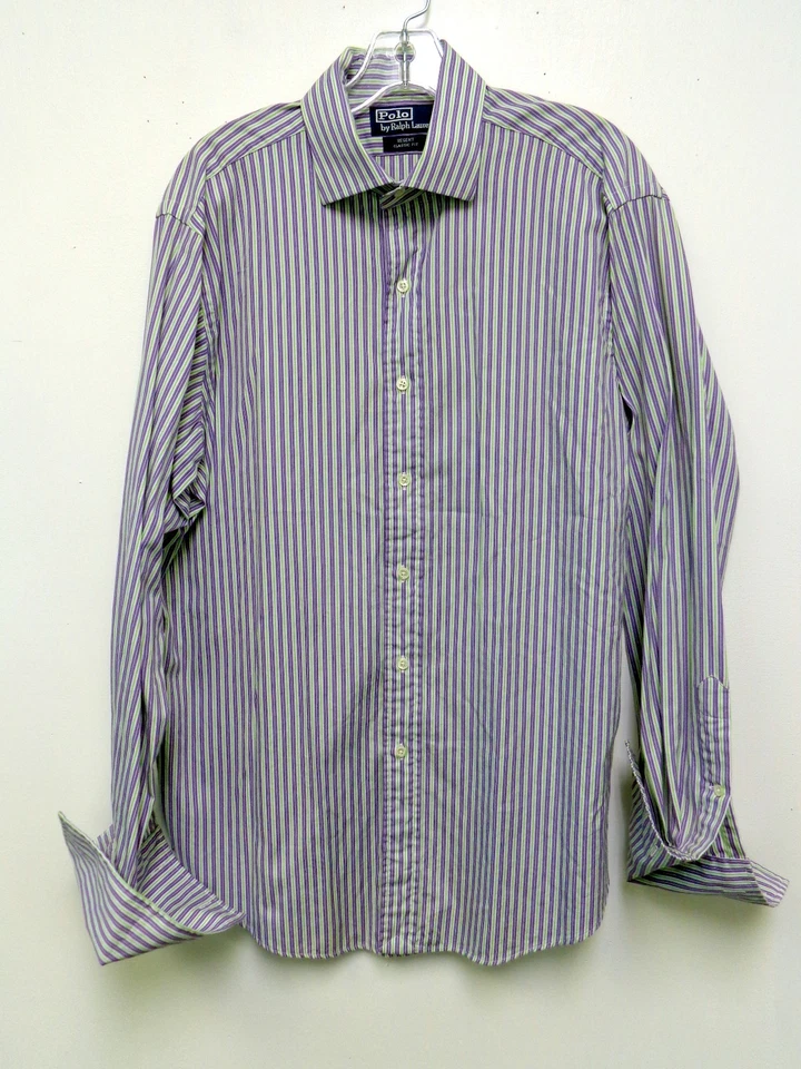 Polo de Ralph Lauren Regent Calce Clásico Camisa a Rayas con Botones Talla 16-34 Foto 2 de 4