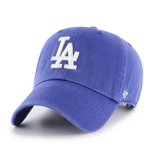47 Brand Los Angeles Dodgers MLB Clean Up Hat! Dad Style Cap Blue White Baseball - Picture 1 of 2