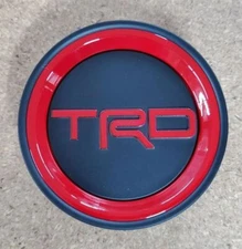 Genuine Toyota Red / Black TRD Alloy Wheel Center Cap PT998-89210-F2