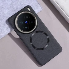 Magnetic Cloth Pattern shockproof Back Case For vivo X200 Pro / X200 / X200 Mini