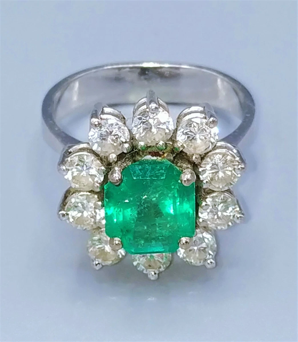 BAGUE ROSACE. OR. MERAUDE. DIAMANTS. ESPAGNE. CIRCA 1950 eBay