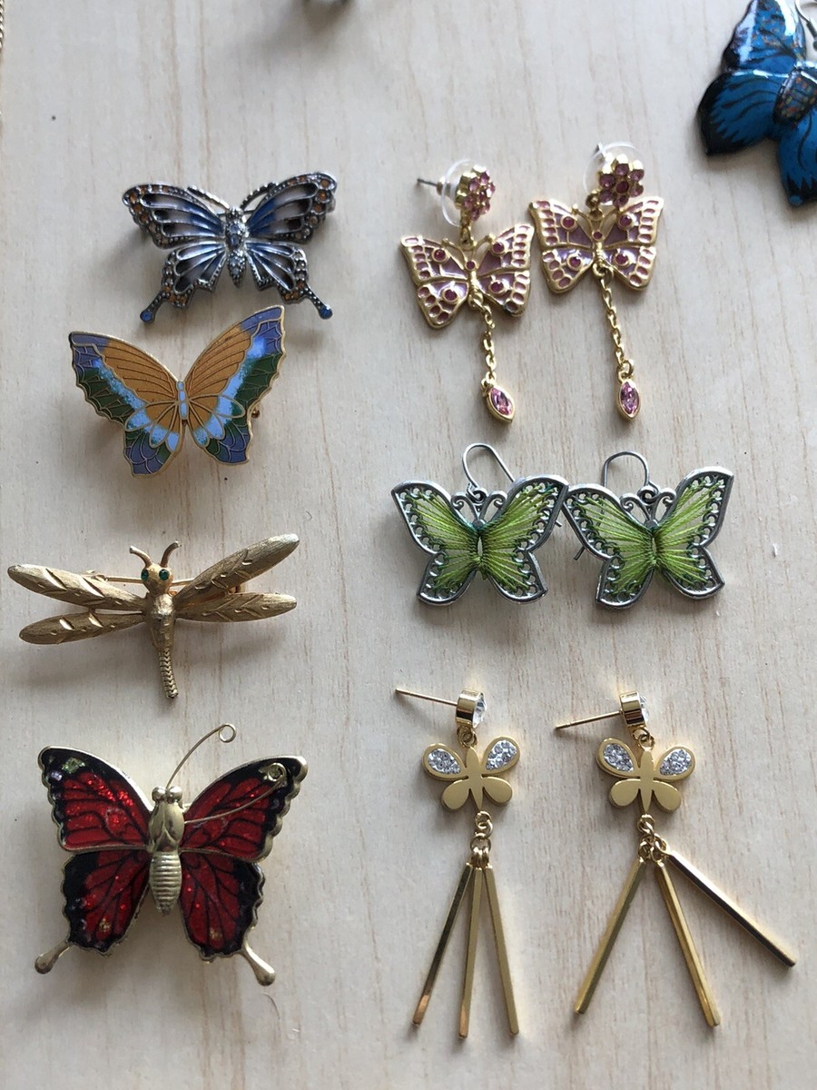 Vintage Bug Jewlery Lot Butterflies Monet Sarah Coventry  display picture 1
