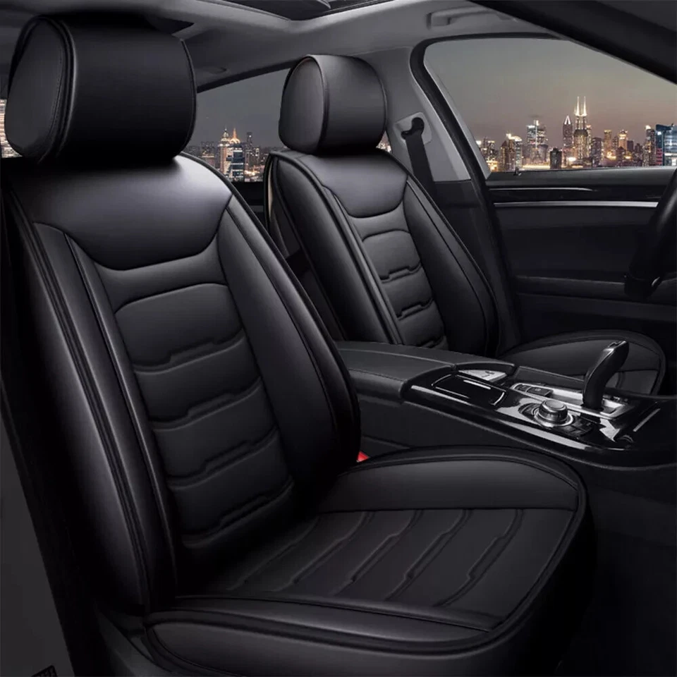 Car Seat Covers for Volvo V50 V70 V60 V90 Cross Country 5 Seats Leather Black — 第 2/4 张图片