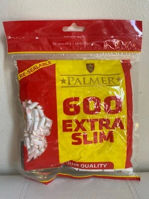Palmer Extra Slim Filter Tips Various Size Packs Resealable 600 Packs Cigarette