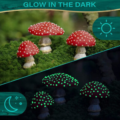 Fairy Garden Mushrooms Miniatur-Pilzfiguren Für Micro Country  