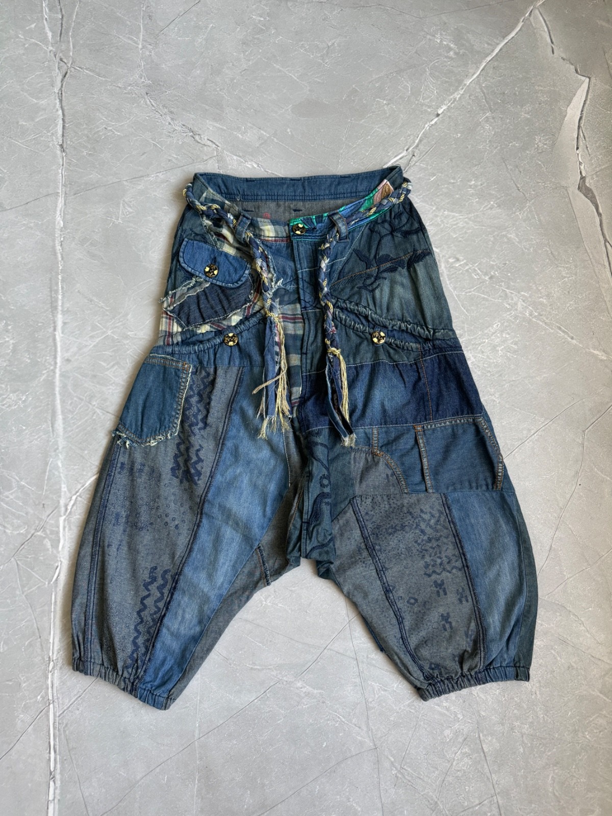 Desigual Multipocket Patchwork Baggy Drop Crotch … - image 1