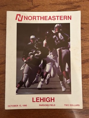 1990 Vintage ''NORTHEASTERN VS LEHIGH UNIVERSITY'' College Football Program, RARE!