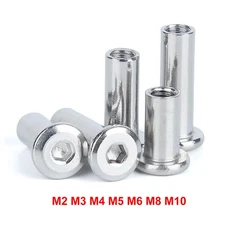 Sleeve Nuts M2,3,4,5,6~10 A2 Stainless Flat Head Socket Cap Nut Furniture Joint