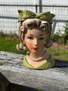 Relpo（レルポ）陶器　花瓶　貴婦人　日本製　ヘッドベース ヴィンテージ Relpo（レルポ）陶器花瓶貴婦人日本製ヘッドベース ヴィンテージ