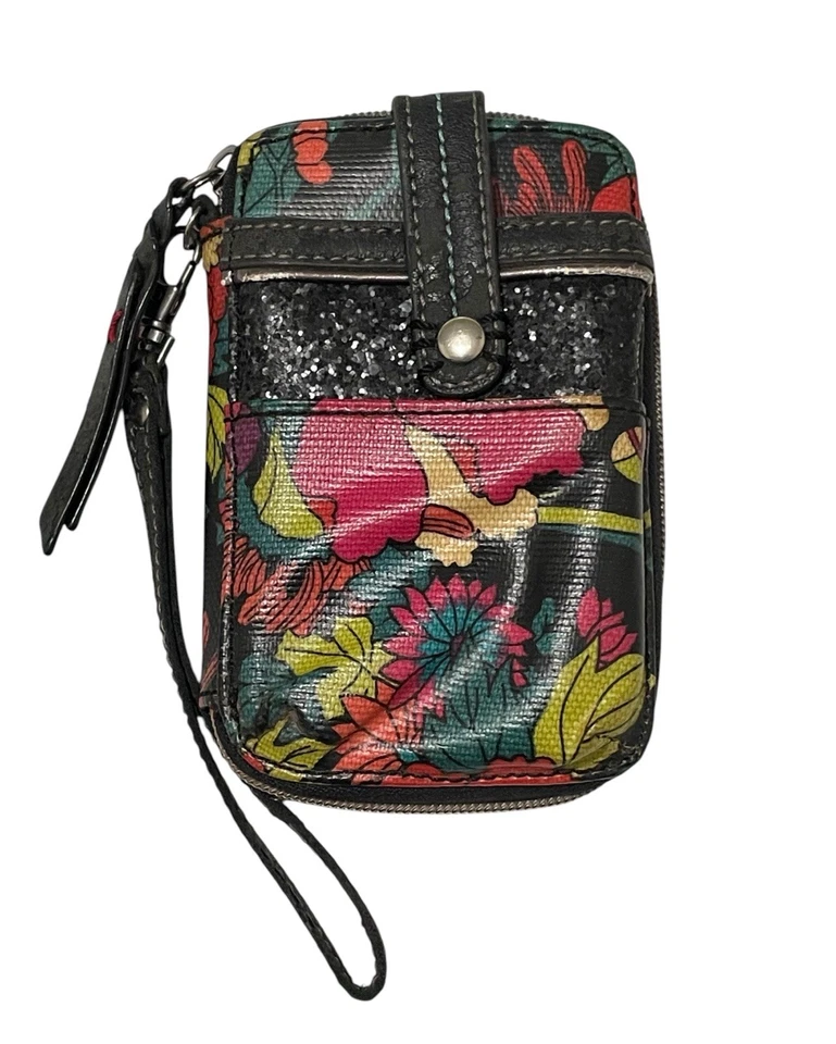Sakroots Boho Chic Multicolor Estampado Floral Smartphone Cartera Muñequera Cartera Foto 3 de 4