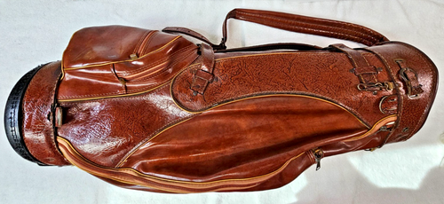 VTG Wilson Staff Model G Leather Golf Staff Bag w/ Rain Hood 6-Way 10" Diameter - Picture 14 of 15