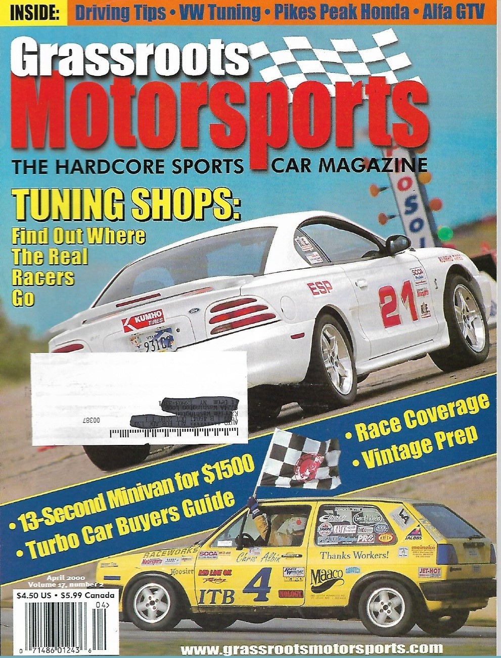 Grassroots Motorsports 2000 Apr - Tuning Shops, Alfa Gtv, Driving Tips