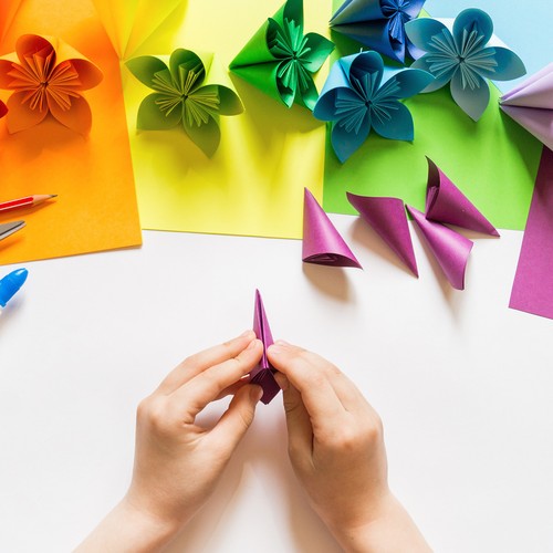 Colored A4 Copy Paper, 200 Pcs Crafting Origami Paper, White - Afbeelding 6 van 7