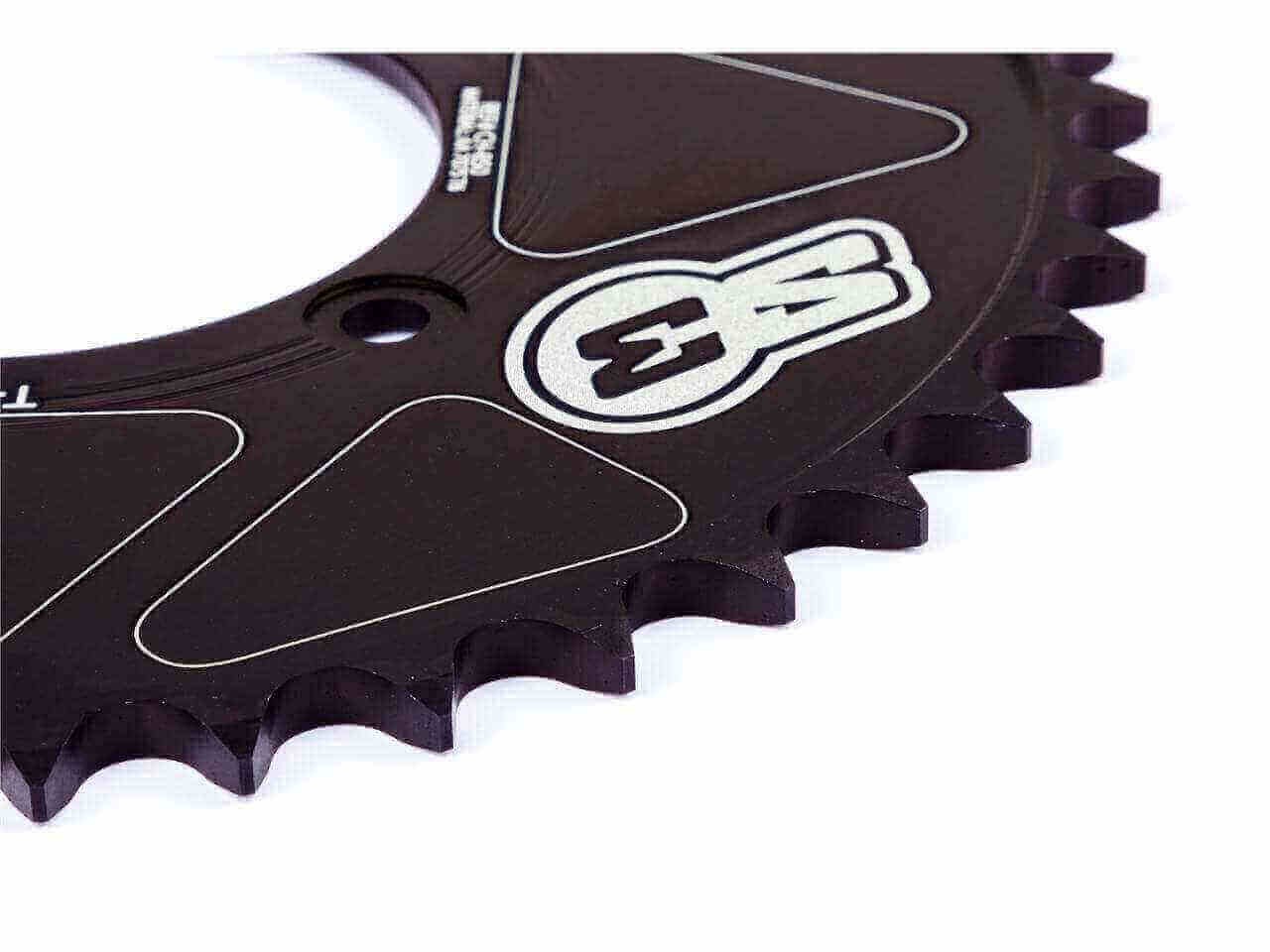 Couronne moto trial Lazer FIM S3 alu 48 dents noire pas de chaine 520