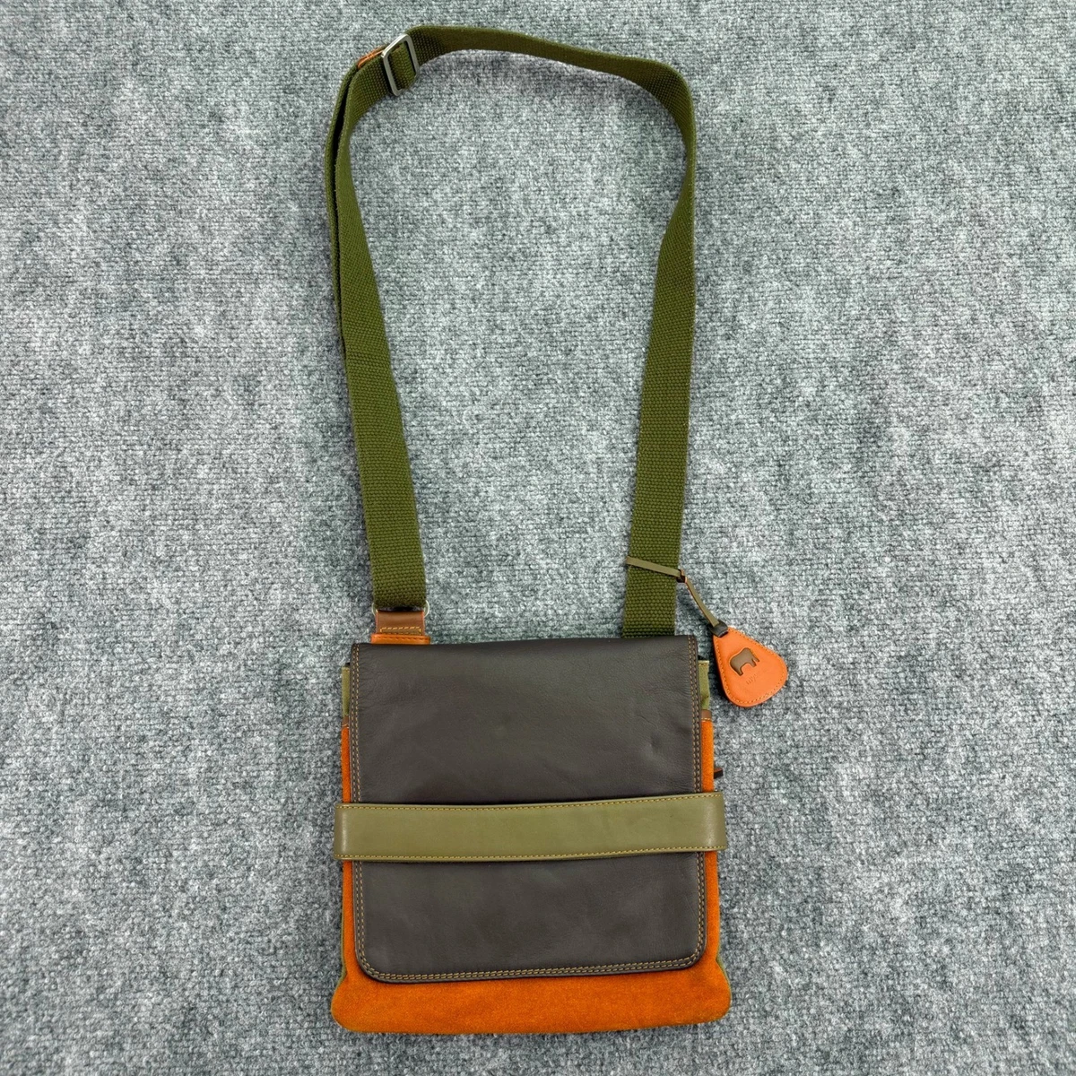 MyWalit Leather Brown  Backpack purse with orange trim Shoulder Bag‎ Italy JULIA | Leather Commuter Backpack (SLC-702) – Sarge Leather Co main image 3