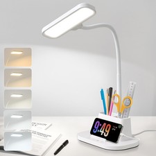 Bohon Ls62 Led Desk Lamp White Usb Charging Pen Holder Gooseneck Touch Bohon Ls62 Led Desk Lamp White Usb Charging Pen Holder Gooseneck Touch