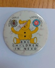 Large Vintage Children In Need Badge. Approx 6cm In Diameter.  Good Condition