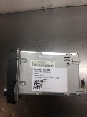 170857 Radio VW Golf V (1K) 1K0035186T 1.6 