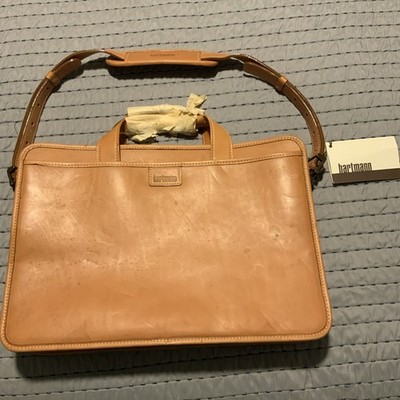 Hartmann Belting Leather Briefcase 470  Belt 5260 Zip IRREGULAR w/ Tags 