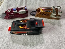 Lot of 3 Assorted 1999, 2001, 2002 Hot Wheels Car Launchers. All 3 Work.