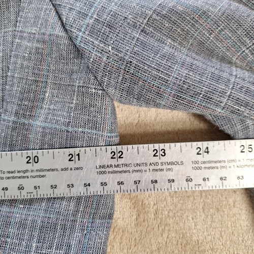 Adams Row by Anderson Little Blazer Mens 44 Gray Blue Plaid Sports Coat USA - Picture 7 of 12