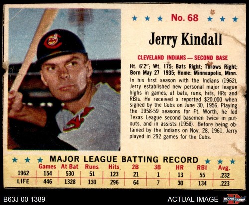 1963 Jerry Kindall #68