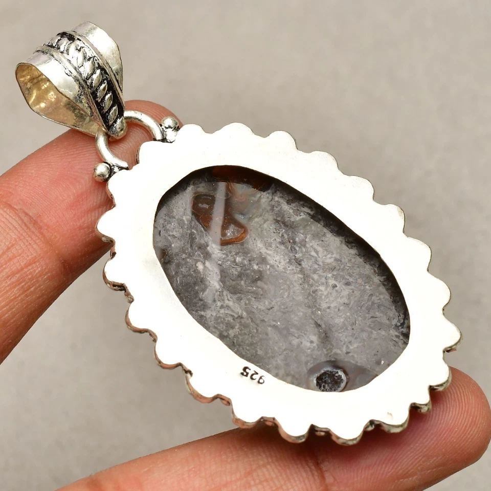 Ciondolo gioiello in argento sterling 925 fatto a mano con pietra preziosa... - Immagine 4 di 4