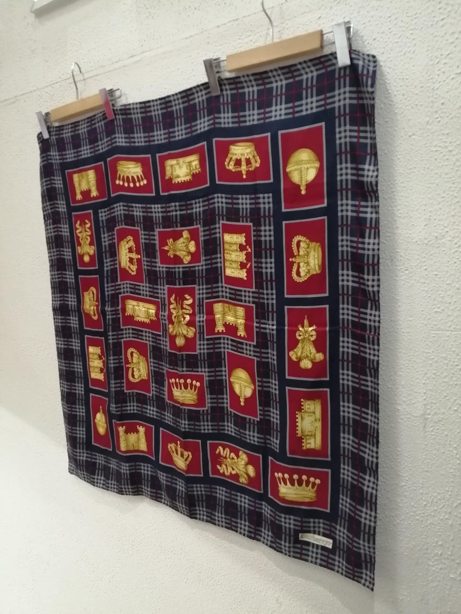【送料込み】Burberry★8088297 BURBERRYS S Model number: Navy RED Silk Scarf | eBay