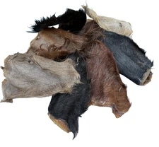 HDP Furry Hair Beef Cow Ears Dog Natural Chew