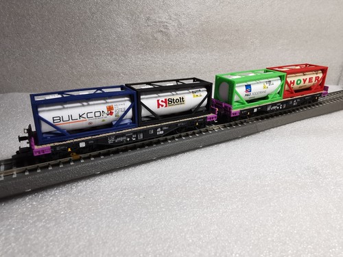 TT Tillig 501717 + 15151 2er Set Flachwagen ERR Ep. VI mit Tankcontainern | Condition: Gebraucht