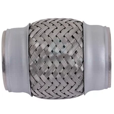 2.25" Inlet/ ID- Exhaust Flex Pipe Coupling Stainless Steel Triple Ply 4" Long