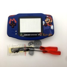 Dark Blue Super Mario Housing Shell Cover for Gameboy Advance GBA Game Console